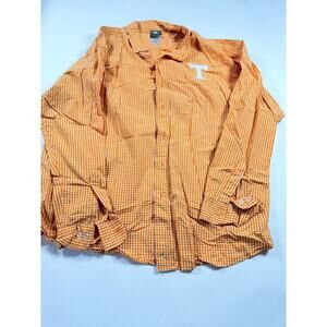 Men’s Knights Apparel Tennessee Volunteers Plaid Button-Up Shirt – Orange - XL